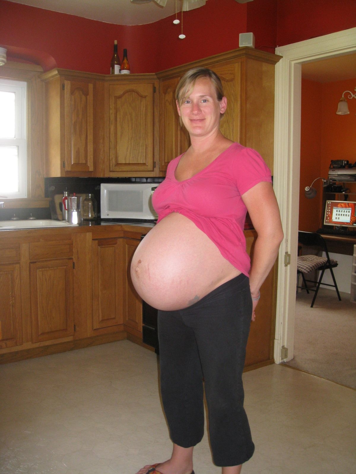 Pregnant belly Triplets Фук Негро